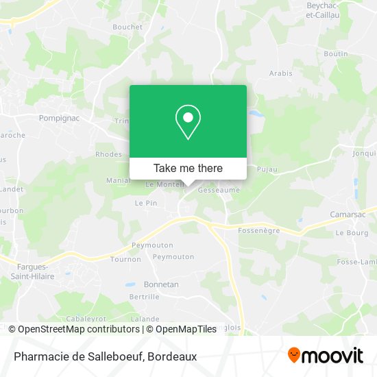 Pharmacie de Salleboeuf map