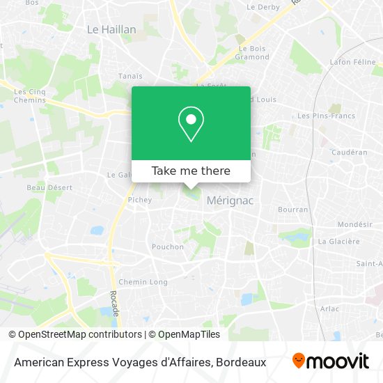American Express Voyages d'Affaires map