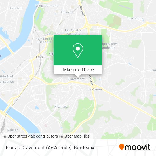 Mapa Floirac Dravemont (Av Allende)