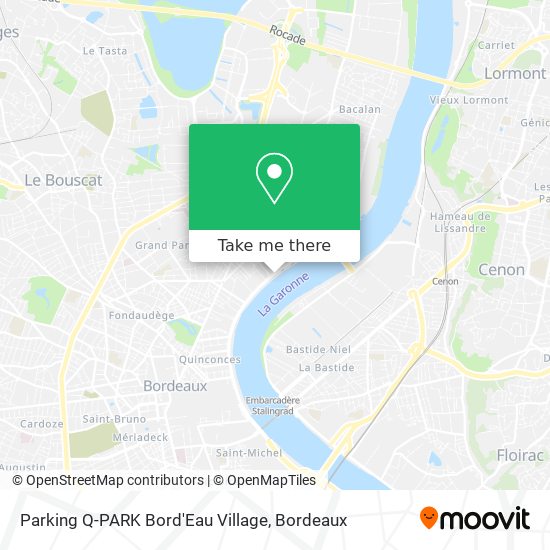 Parking Q-PARK Bord'Eau Village map
