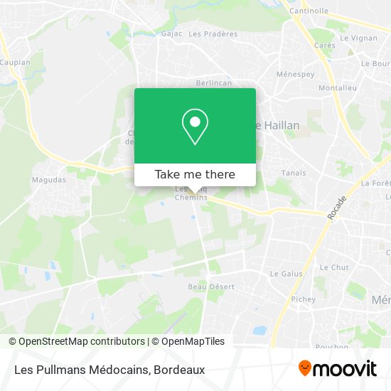 Les Pullmans Médocains map