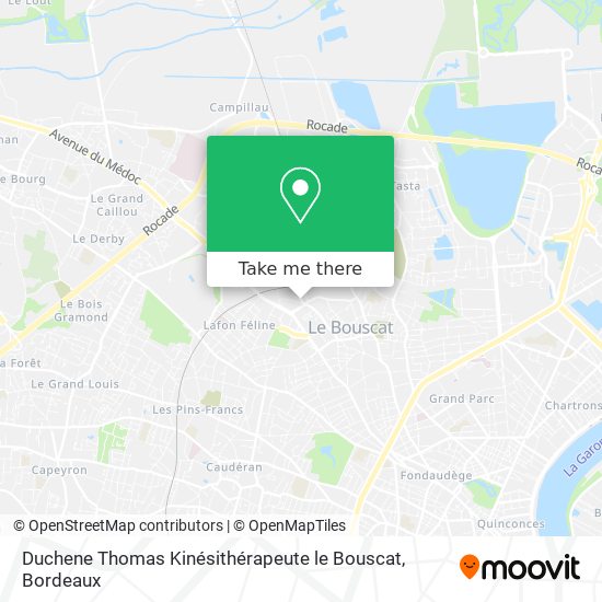 Duchene Thomas Kinésithérapeute le Bouscat map