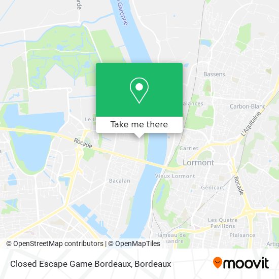 Mapa Closed Escape Game Bordeaux