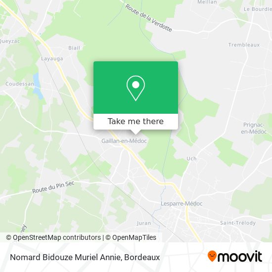 Nomard Bidouze Muriel Annie map