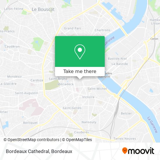 Bordeaux Cathedral map