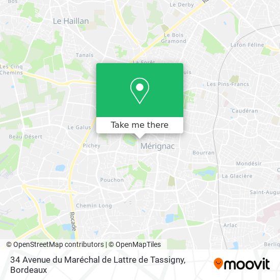 34 Avenue du Maréchal de Lattre de Tassigny map