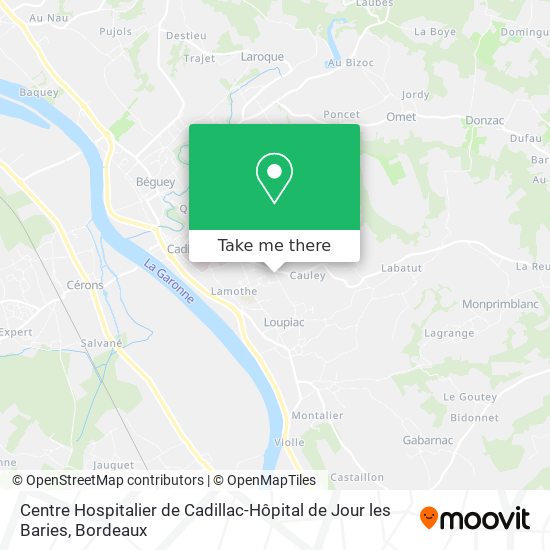 Centre Hospitalier de Cadillac-Hôpital de Jour les Baries map