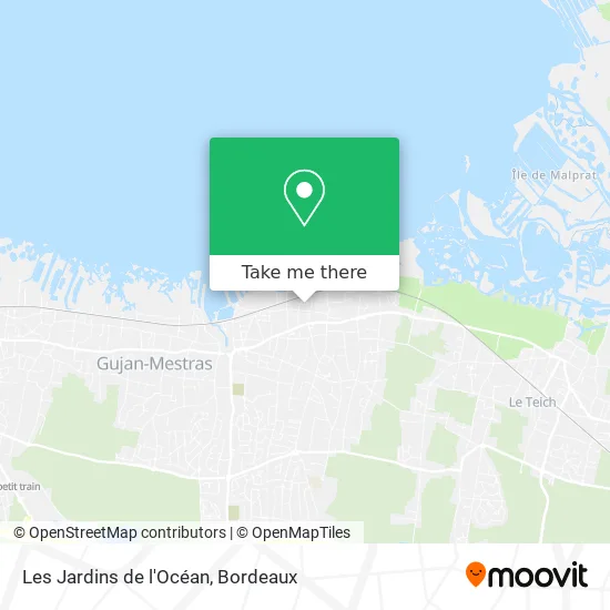 Les Jardins de l'Océan map