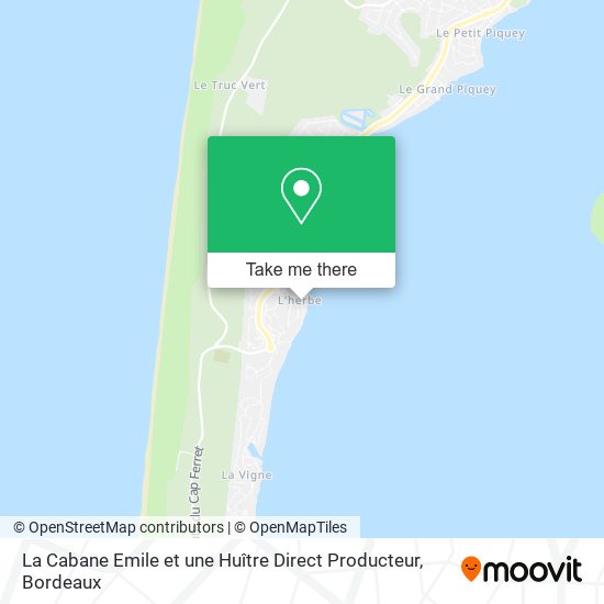 La Cabane Emile et une Huître Direct Producteur map