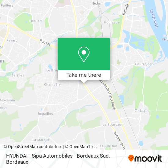 HYUNDAI - Sipa Automobiles - Bordeaux Sud map