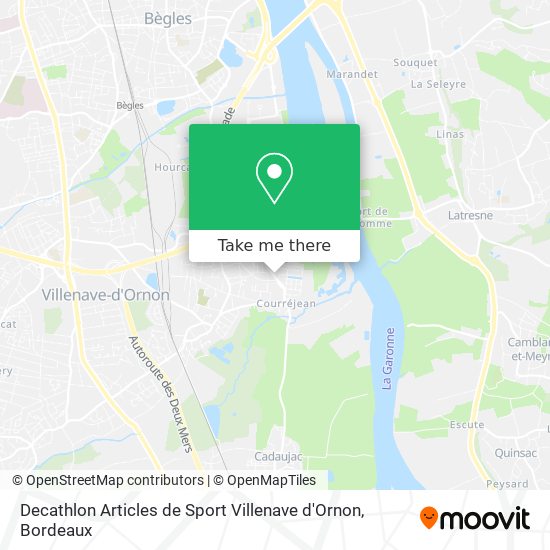 Mapa Decathlon Articles de Sport Villenave d'Ornon