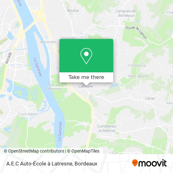 A.E.C Auto-École à Latresne map
