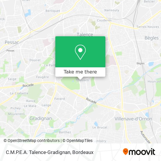 C.M.P.E.A. Talence-Gradignan map