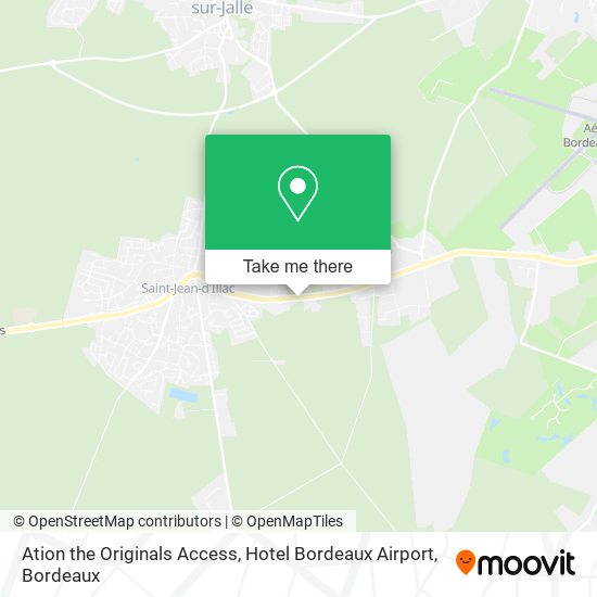 Ation the Originals Access, Hotel Bordeaux Airport map