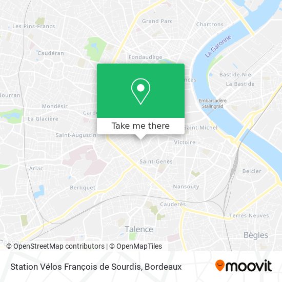 Station Vélos François de Sourdis map