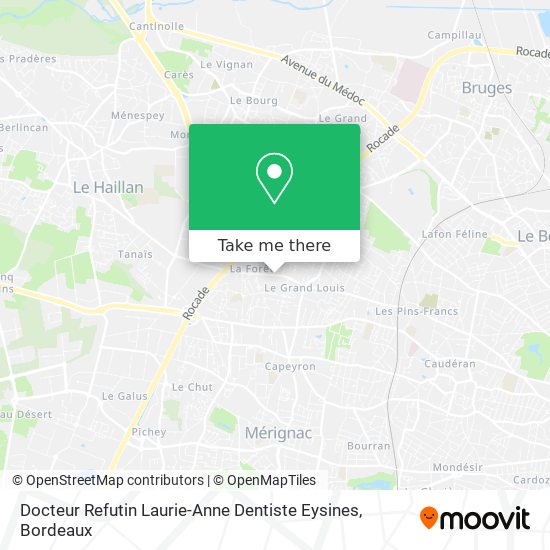 Docteur Refutin Laurie-Anne Dentiste Eysines map