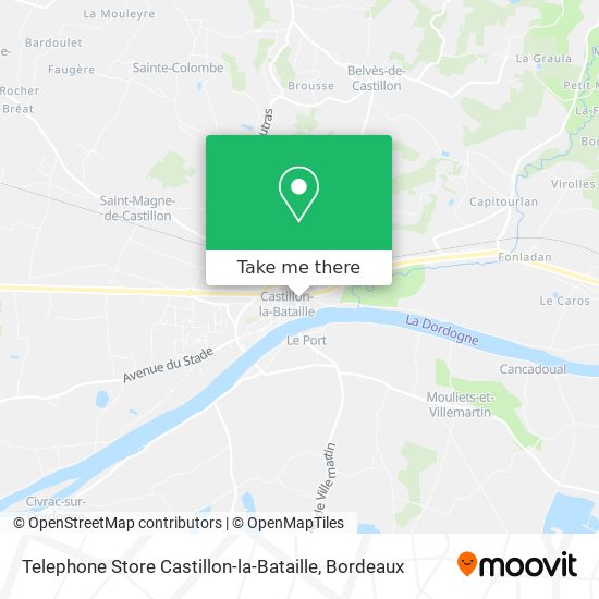 Telephone Store Castillon-la-Bataille map