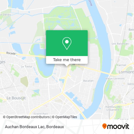 Auchan Bordeaux Lac map