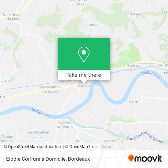 Elodie Coiffure à Domicile map