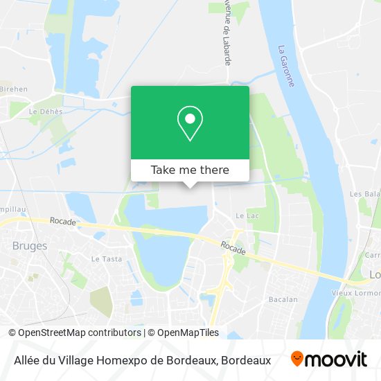 Allée du Village Homexpo de Bordeaux map
