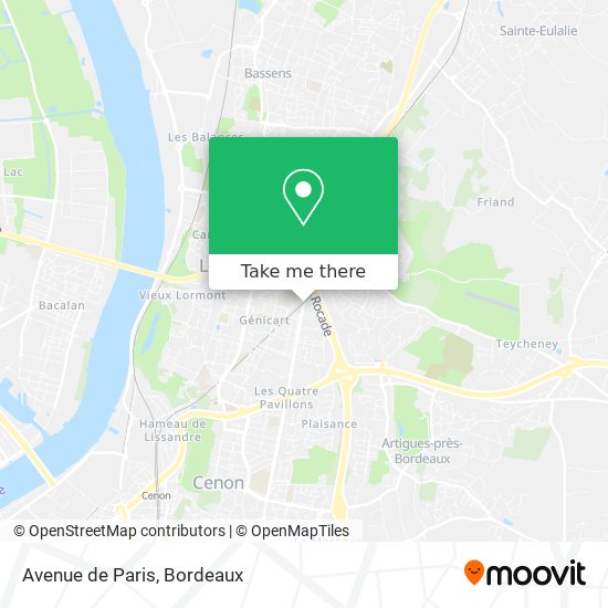 Avenue de Paris map
