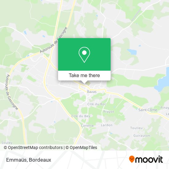 Emmaüs map