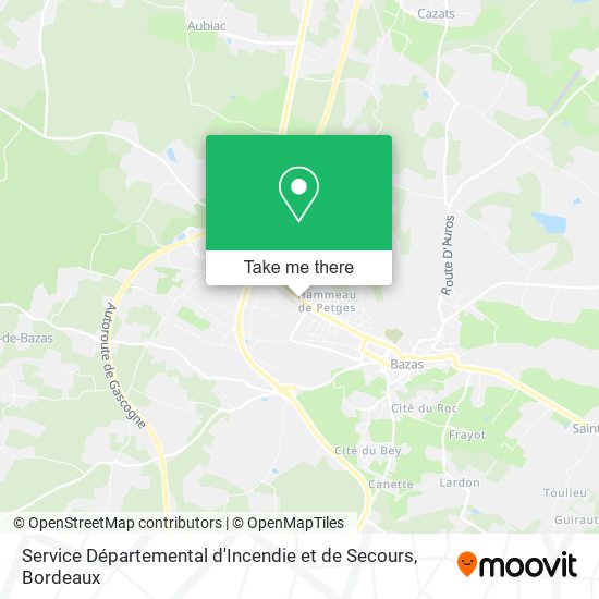 Mapa Service Départemental d'Incendie et de Secours