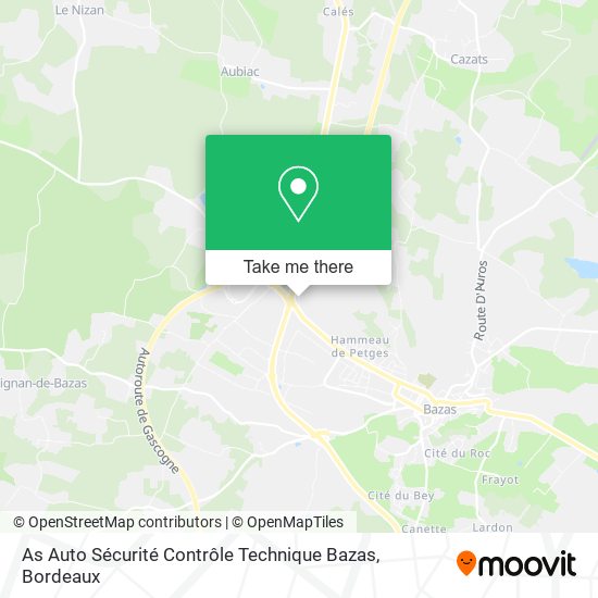As Auto Sécurité Contrôle Technique Bazas map
