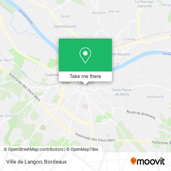 Ville de Langon map