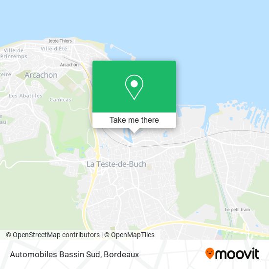Automobiles Bassin Sud map