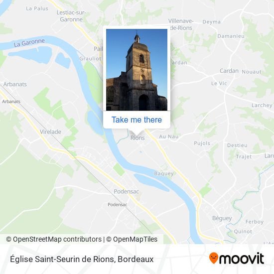 Mapa Église Saint-Seurin de Rions