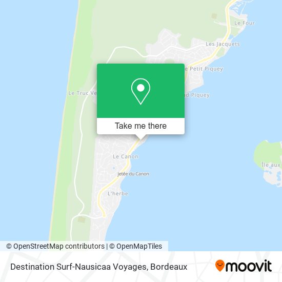 Destination Surf-Nausicaa Voyages map