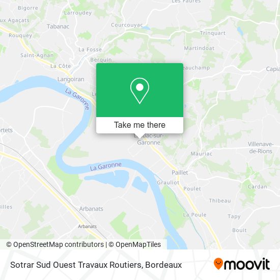 Sotrar Sud Ouest Travaux Routiers map