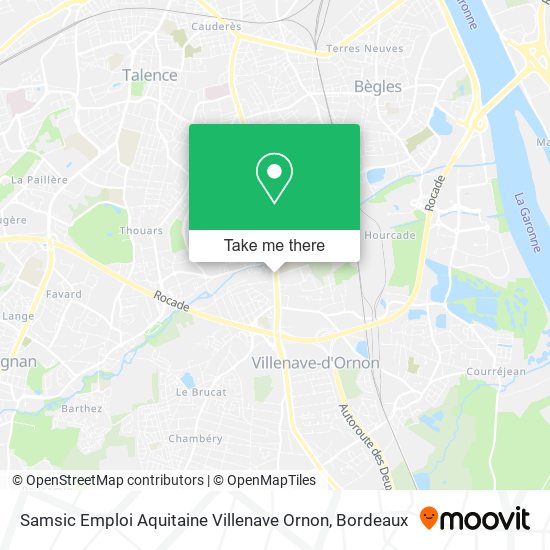 Samsic Emploi Aquitaine Villenave Ornon map