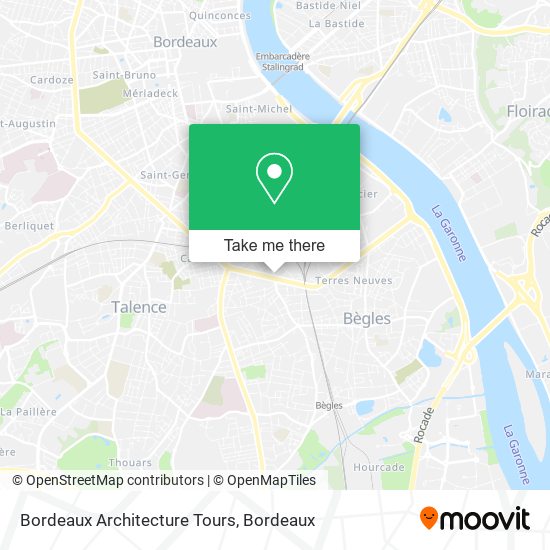 Mapa Bordeaux Architecture Tours