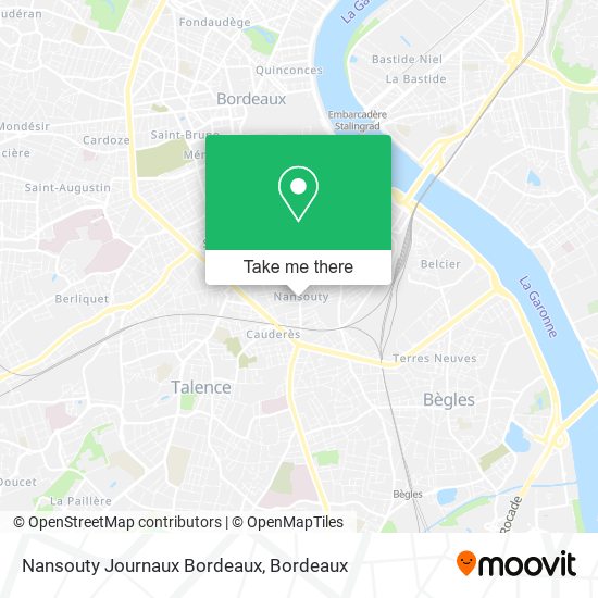 Nansouty Journaux Bordeaux map