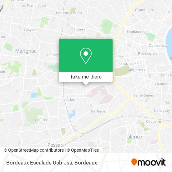Bordeaux Escalade Usb-Jsa map