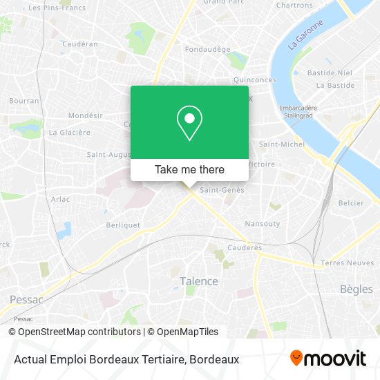 Actual Emploi Bordeaux Tertiaire map