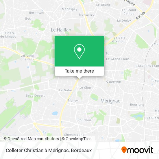 Mapa Colleter Christian à Mérignac