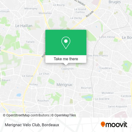 Merignac Velo Club map