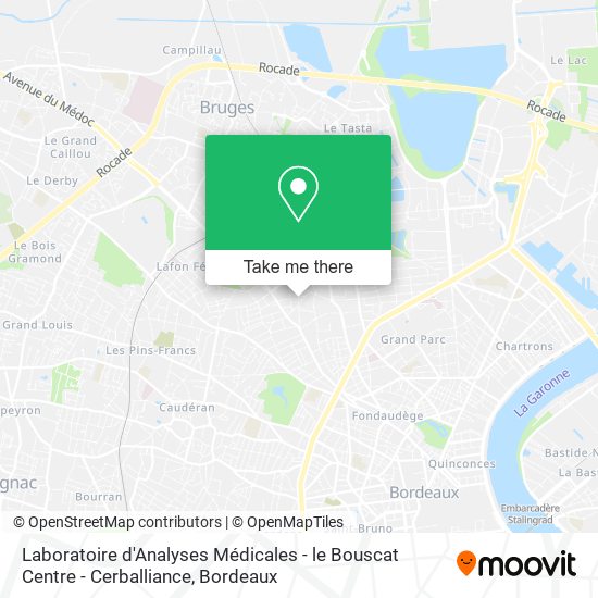 Mapa Laboratoire d'Analyses Médicales - le Bouscat Centre - Cerballiance