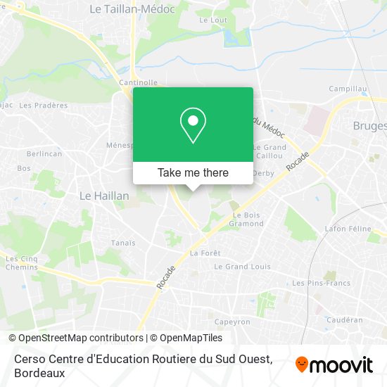 Mapa Cerso Centre d'Education Routiere du Sud Ouest