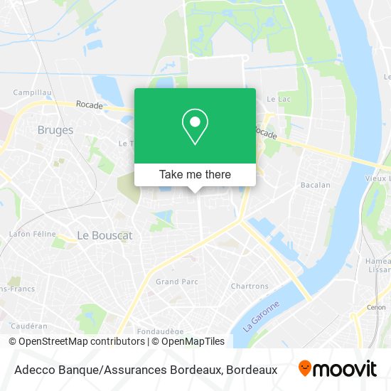 Adecco Banque / Assurances Bordeaux map