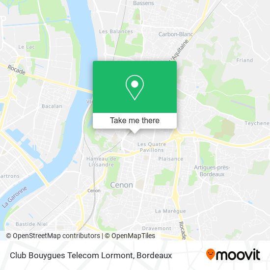 Club Bouygues Telecom Lormont map