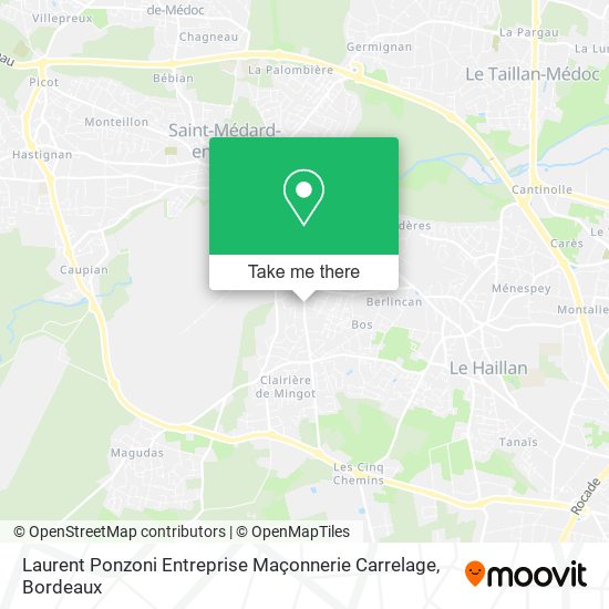 Mapa Laurent Ponzoni Entreprise Maçonnerie Carrelage