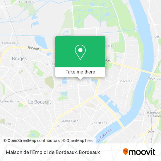 Mapa Maison de l'Emploi de Bordeaux