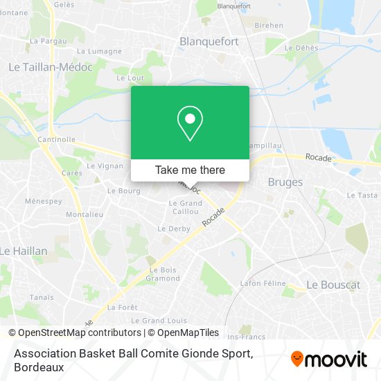 Association Basket Ball Comite Gionde Sport map