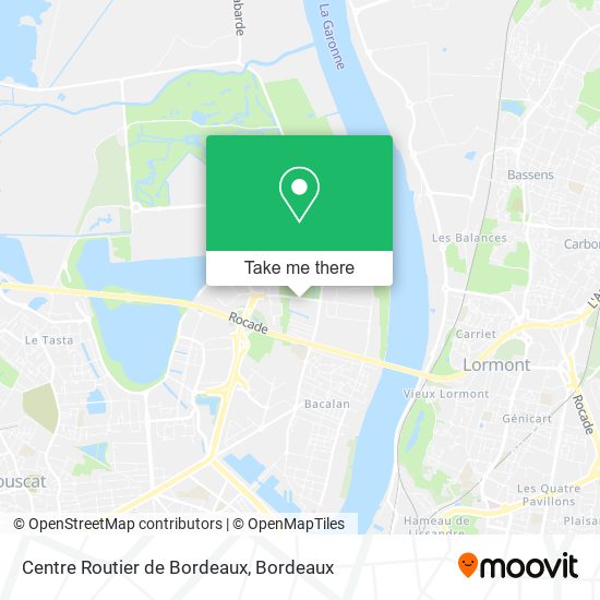 Mapa Centre Routier de Bordeaux