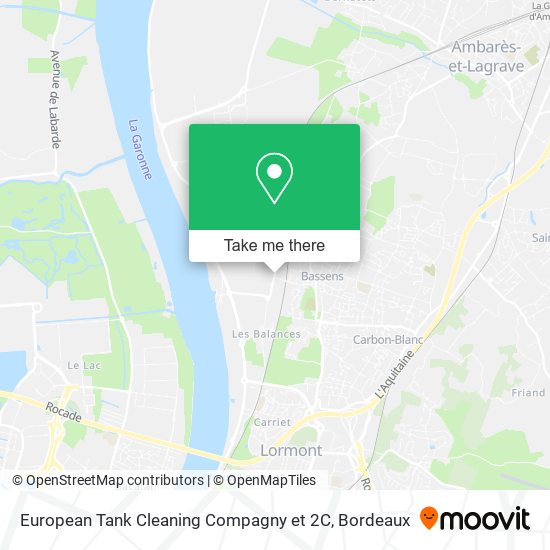 Mapa European Tank Cleaning Compagny et 2C