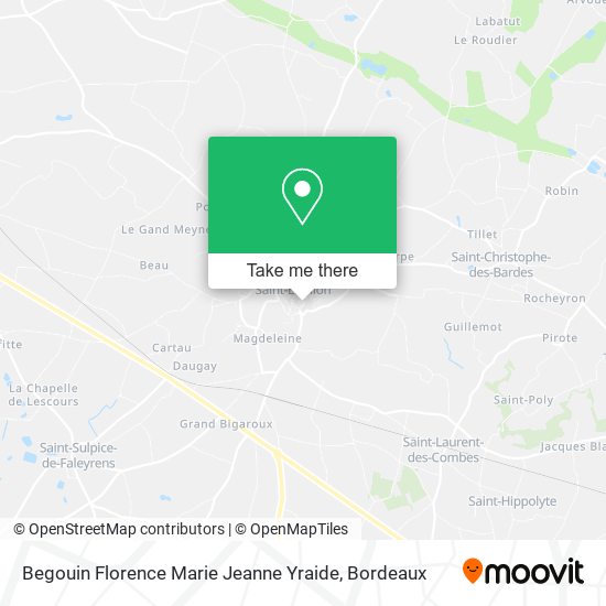 Begouin Florence Marie Jeanne Yraide map